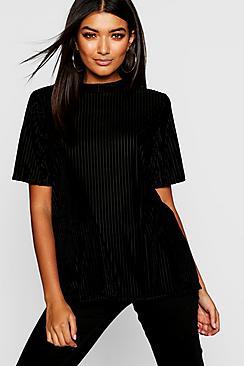 Boohoo Burnout Rib Oversized T-shirt