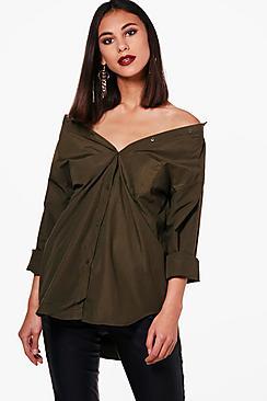 Boohoo Off The Shoulder Shirt