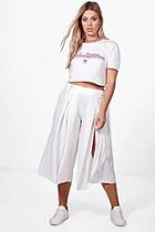 Boohoo Plus Niamh Belted Split Front Culottes