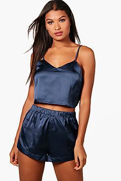 Boohoo Hannah Crop Vest & Short Set