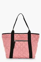Boohoo Holly Quilted Nylon Shopper Bag