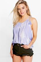 Boohoo Ava Tie Dye Cami Lilac