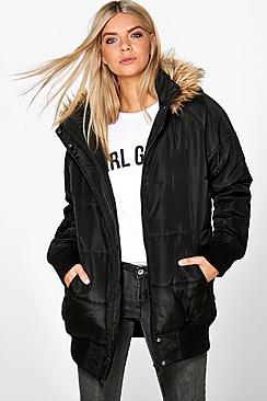 Boohoo Freya Cocoon Padded Coat