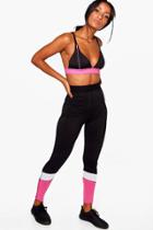 Boohoo Frances Fit Panel Running Leggings Pink