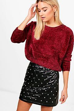 Boohoo Eva Cropped Chenille Jumper
