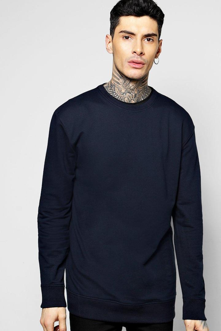 Boohoo Oversized Sweatshirt Navy