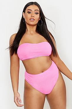 Boohoo Plus Mix & Match Crinkle Bandeau Top
