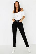 Boohoo Tall Buckle Detail Skinny Jeans