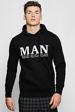 Boohoo City Man Print Hoodie
