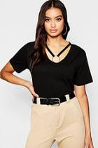 Boohoo O-ring Choker T-shirt