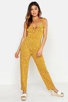 Boohoo Floral Ditsy Ruffle Detail Jumpsuit