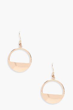 Boohoo Jasmine Half Filled Hoop Earrings