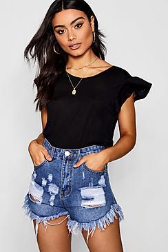 Boohoo Frances Angel Sleeve Tee