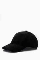 Boohoo Faux Suede Panel Cap With Buckle Adjuster