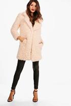 Boohoo Elizabeth Shaggy Faux Fur Coat