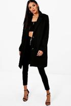 Boohoo Martha Collared Wool Look Coat