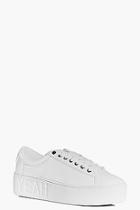 Boohoo Laura Embossed Hell Yeah Lace Up Trainer