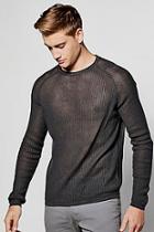 Boohoo Bagel Neck Draped Jumper With Open Knit