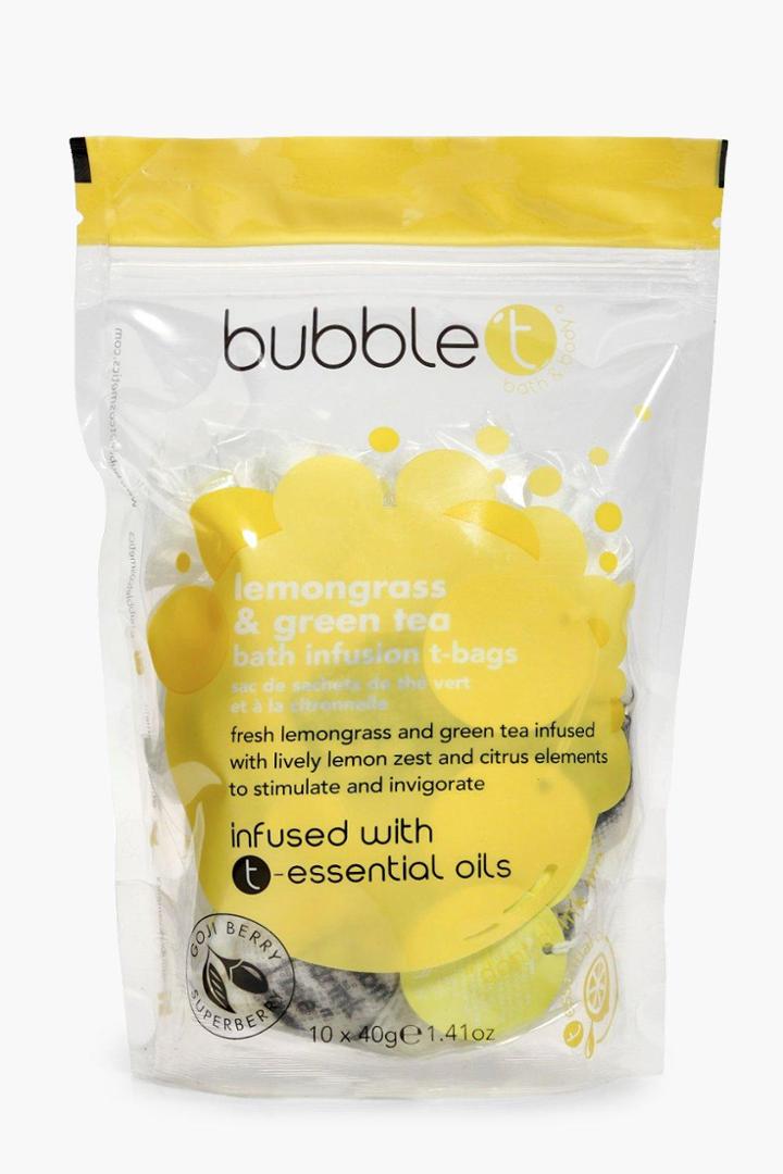 Boohoo Lemon Bath Tea Bags 10 Pack Yellow