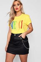 Boohoo Plus Julia Merci Yellow Tee