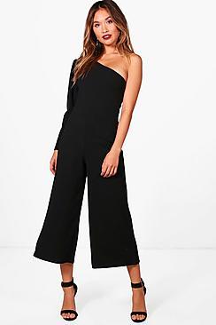 Boohoo Reyna Exaggerated Sleeve Culotte Jumpsuit