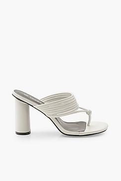 Boohoo Toe Ring Multi Strap Block Heel Mules