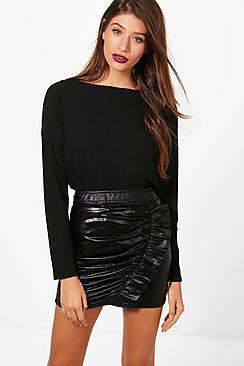 Boohoo Rib Slouchy Sweat
