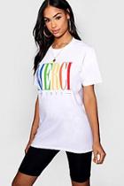Boohoo Bonnie Merci Graphic Tee Cycle Short Co-ord Set