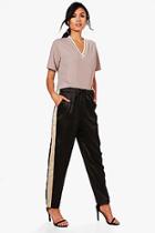 Boohoo Contrast Side Panel Slim Fit Trousers