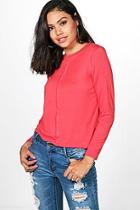 Boohoo Elizabeth Seam Detail Long Sleeve T-shirt