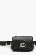 Boohoo Mia Double Ring Quilted Cross Body Belt Bag