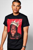 Boohoo Crew Neck Biggie Crown T-shirt Black