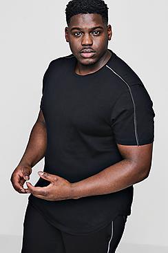Boohoo Big And Tall Zip Detail T-shirt