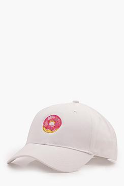 Boohoo Donut Embroidered Enzyme Wash Cap