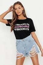Boohoo Neon Brooklyn T-shirt