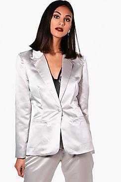 Boohoo Metallic Suit Blazer