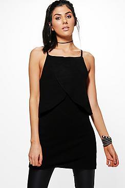 Boohoo Ashleigh Wrap Front Sleeveless Jumper