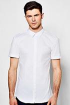 Boohoo Slim Fit Short Sleeve Stretch Shirt