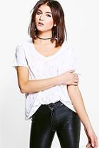 Boohoo Nora Burnout Foil Print Pineapple T-shirt