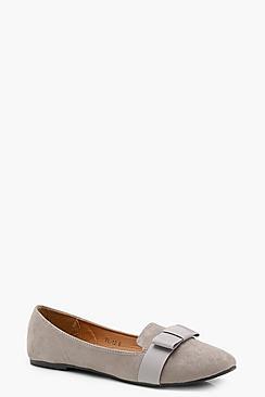 Boohoo Bow Detail Slipper Ballets