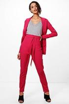 Boohoo Lucy Premium Belted Trouser