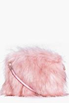 Boohoo Gracie Faux Fur Cross Body Bag Pink