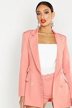 Boohoo Woven Double Pocket Blazer
