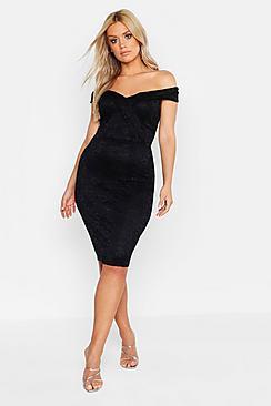 Boohoo Plus Lace Sweetheart Mini Dress