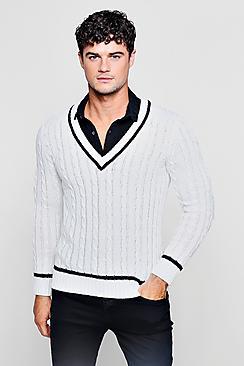 Boohoo Varsity Knitted Jumper