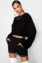 Boohoo Amber Wide Sleeve Cropped Jumper