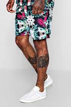 Boohoo Floral Print Mesh Shorts Co-ord