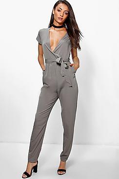 Boohoo Tall Eliza Woven Jumpsuit
