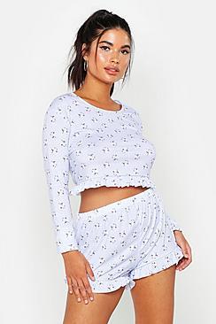 Boohoo Ditsy Floral Frill Short Set