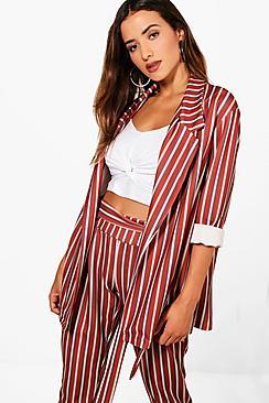 Boohoo Sarah Stripe Blazer